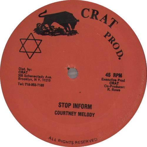 Courtney Melody Stop Inform 12" vinyl single (12 inch record / Maxi-single) US Q9W12ST709713