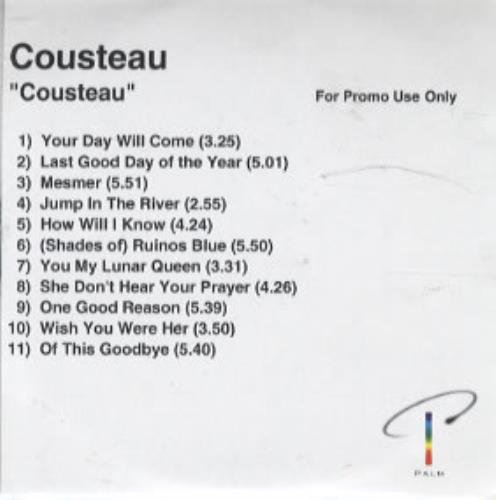 Cousteau Cousteau CD-R acetate UK CUUCRCO273434