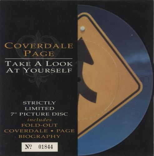 Coverdale Page Take A Look At Yourself 7" vinyl picture disc (7 inch picture disc single) UK COV7PTA24621