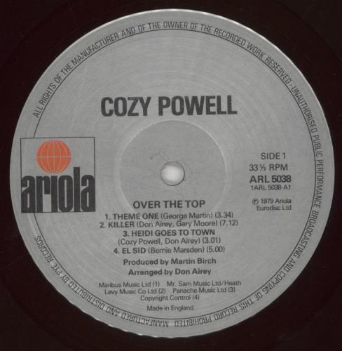 Cozy Powell Over The Top vinyl LP album (LP record) UK CZYLPOV193916