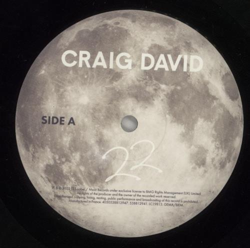 Craig David 22 vinyl LP album (LP record) UK CDVLP889562