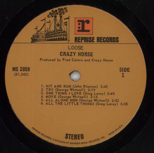 Crazy Horse Loose - VG vinyl LP album (LP record) US CRZLPLO867551
