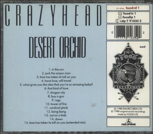 Crazyhead Desert Orchid CD album (CDLP) UK CA2CDDE726453