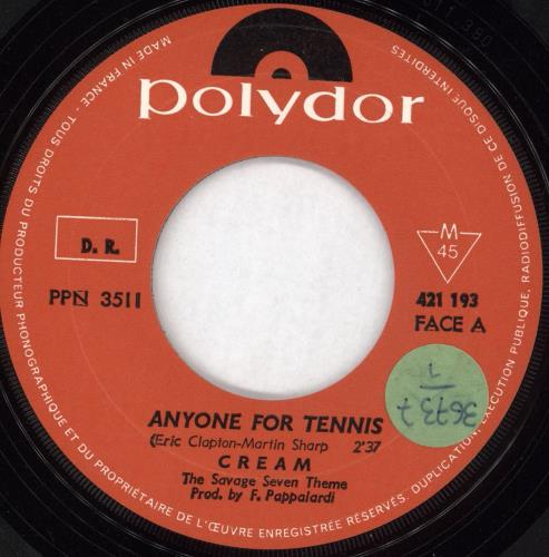 Cream Anyone For Tennis 7" vinyl single (7 inch record / 45) French CRM07AN727493
