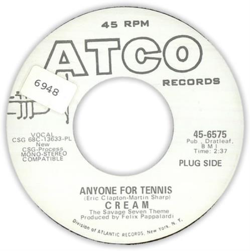 Cream Anyone For Tennis 7" vinyl single (7 inch record / 45) US CRM07AN79011