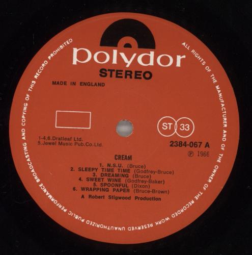 Cream Cream - 1st vinyl LP album (LP record) UK CRMLPCR498116