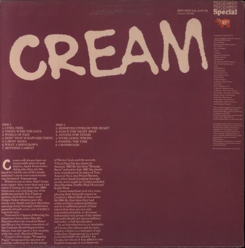 Cream Cream Vol 2 vinyl LP album (LP record) UK CRMLPCR135705