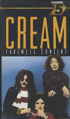 Cream Farewell Concert video (VHS or PAL or NTSC) UK CRMVIFA334221