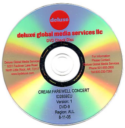 Cream Farewell Concert DVD US CRMDDFA346530