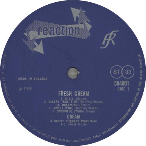 Cream Fresh Cream - 1st vinyl LP album (LP record) UK CRMLPFR61900