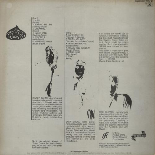 Cream Fresh Cream - EX vinyl LP album (LP record) UK CRMLPFR727559