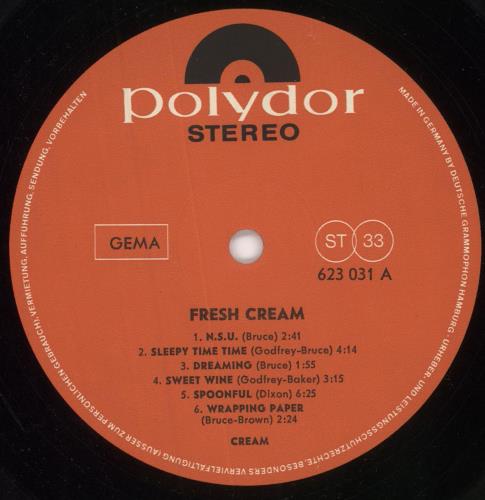 Cream Fresh Cream - EX vinyl LP album (LP record) German CRMLPFR745205