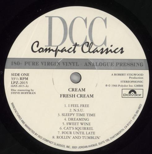 Cream Fresh Cream vinyl LP album (LP record) US CRMLPFR463689