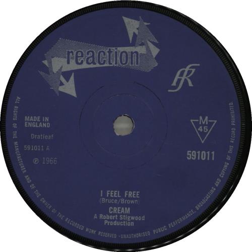 Cream I Feel Free - Solid 7" vinyl single (7 inch record / 45) UK CRM07IF687459