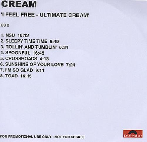 Cream I Feel Free - Ultimate Cream CD-R acetate UK CRMCRIF352148