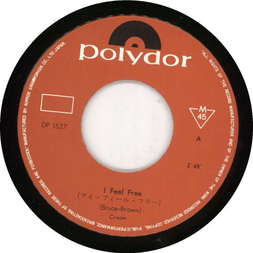 Cream I Feel Free 7" vinyl single (7 inch record / 45) Japanese CRM07IF306138
