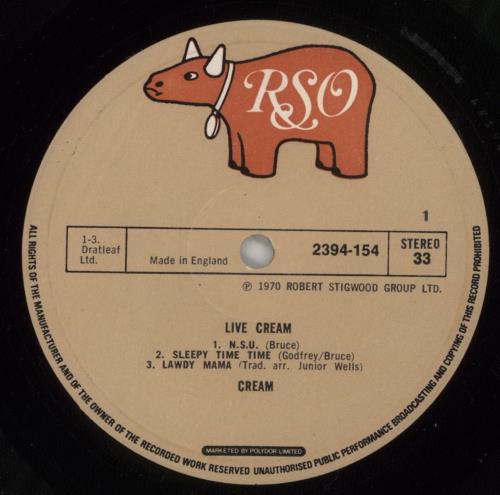 Cream Live Cream vinyl LP album (LP record) UK CRMLPLI136471