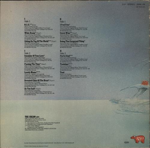 Cream Once Upon A Time 2-LP vinyl record set (Double LP Album) German CRM2LON262601
