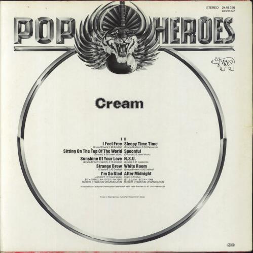 Cream Pop Heroes vinyl LP album (LP record) German CRMLPPO303464