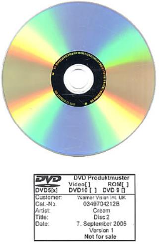 Cream Royal Albert Hall DVD UK CRMDDRO339249