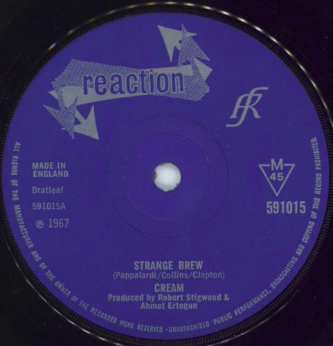 Cream Strange Brew - Solid 7" vinyl single (7 inch record / 45) UK CRM07ST416470