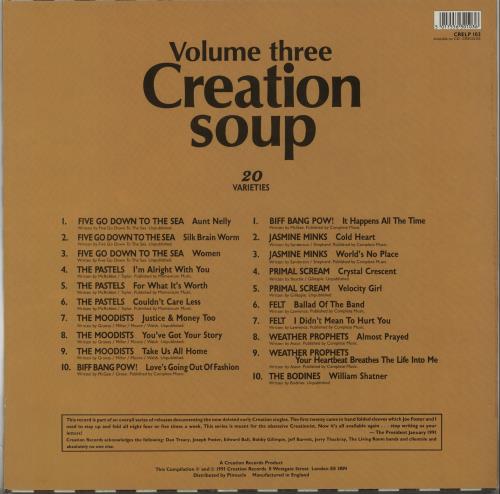Creation Records Creation Soup - Volume Three vinyl LP album (LP record) UK CAXLPCR665786