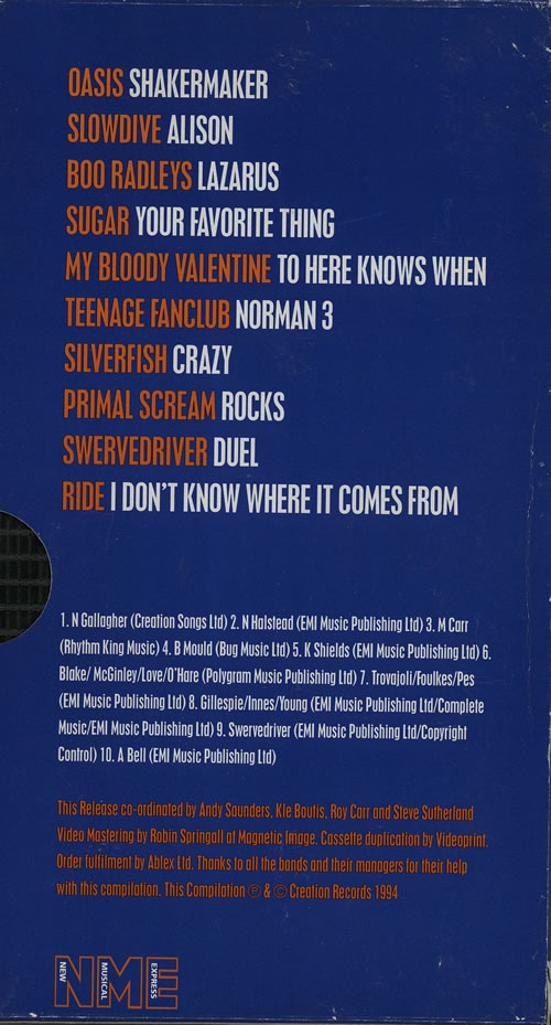 Creation Records The Patron Saints Of Teenage - The Video video (VHS or PAL or NTSC) UK CAXVITH575616