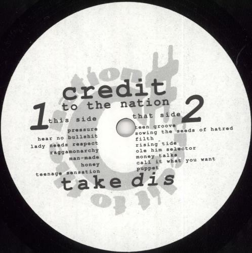 Credit To The Nation Take Dis vinyl LP album (LP record) UK CBVLPTA555128