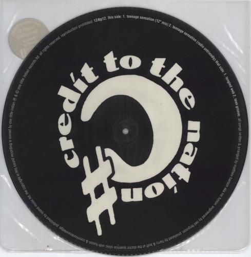 Credit To The Nation Teenage Sensation 12" vinyl picture disc (12 inch picture record) UK CBV2PTE705163