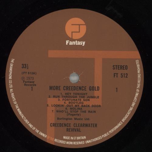Creedence Clearwater Revival More Creedence Gold vinyl LP album (LP record) UK CCLLPMO613515