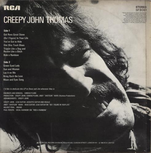 Creepy John Thomas Creepy John Thomas vinyl LP album (LP record) UK CJOLPCR337976