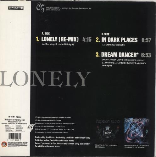 Crimson Glory Lonely 12" vinyl single (12 inch record / Maxi-single) Dutch G9I12LO727005