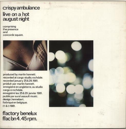 Crispy Ambulance Live On A Hot August Night 12" vinyl single (12 inch record / Maxi-single) Belgian CYA12LI120808