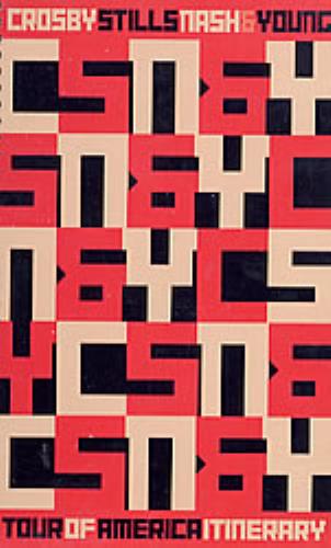 Crosby, Stills, Nash & Young 2000 Tour Itinerary press book US CSNPBTO160091