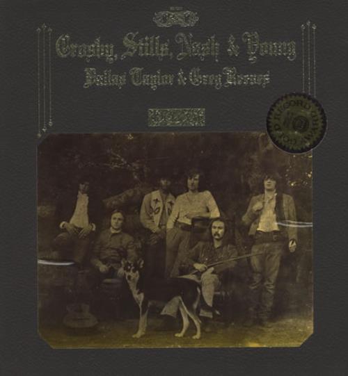 Crosby, Stills, Nash & Young D�j� Vu + RIAA Sticker vinyl LP album (LP record) US CSNLPDJ297953