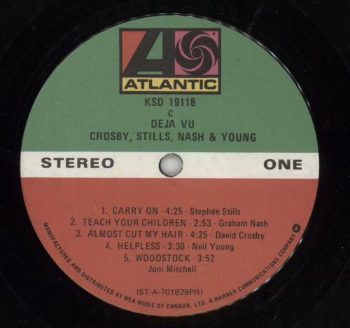 Crosby, Stills, Nash & Young D�j� Vu vinyl LP album (LP record) Canadian CSNLPDJ566401