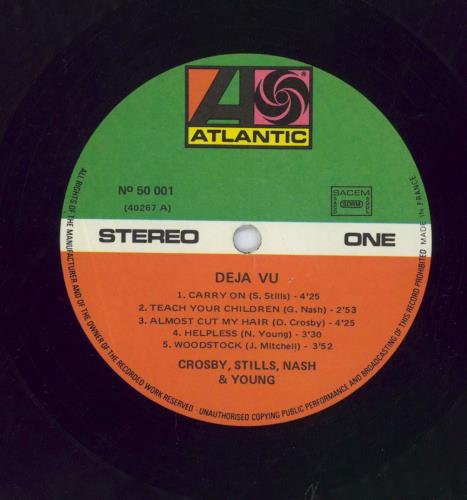 Crosby, Stills, Nash & Young D�j� Vu vinyl LP album (LP record) French CSNLPDJ818334