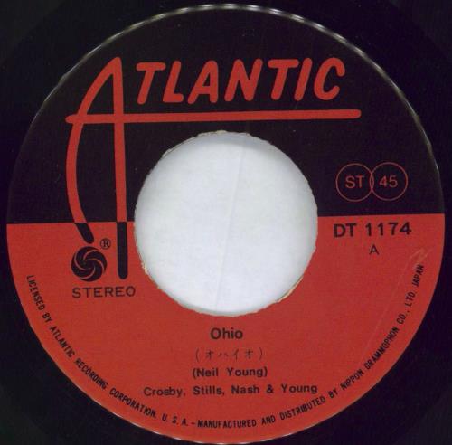 Crosby, Stills, Nash & Young Ohio 7" vinyl single (7 inch record / 45) Japanese CSN07OH226409