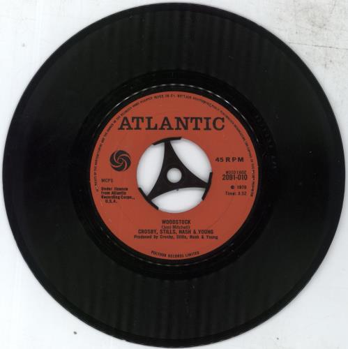 Crosby, Stills, Nash & Young Woodstock 7" vinyl single (7 inch record / 45) UK CSN07WO272772