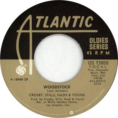 Crosby, Stills, Nash & Young Woodstock 7" vinyl single (7 inch record / 45) US CSN07WO632645