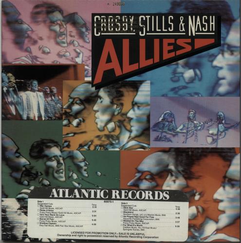 Crosby, Stills & Nash Allies + Timing Strip vinyl LP album (LP record) US NOYLPAL647620