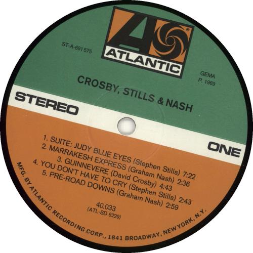 Crosby, Stills & Nash Crosby Stills & Nash - Export vinyl LP album (LP record) German NOYLPCR691625