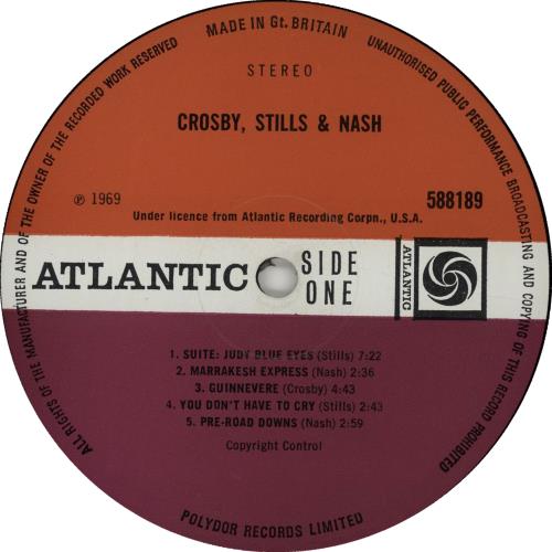 Crosby, Stills & Nash Crosby, Stills & Nash - 1st vinyl LP album (LP record) UK NOYLPCR655168