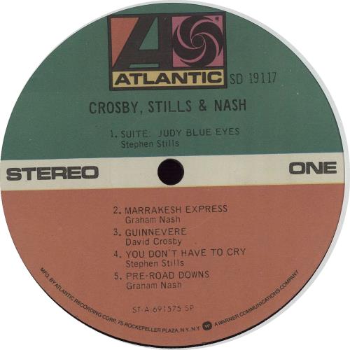 Crosby, Stills & Nash Crosby, Stills & Nash vinyl LP album (LP record) US NOYLPCR661740