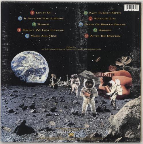 Crosby, Stills & Nash Live It Up - stickered shrink vinyl LP album (LP record) US NOYLPLI741588