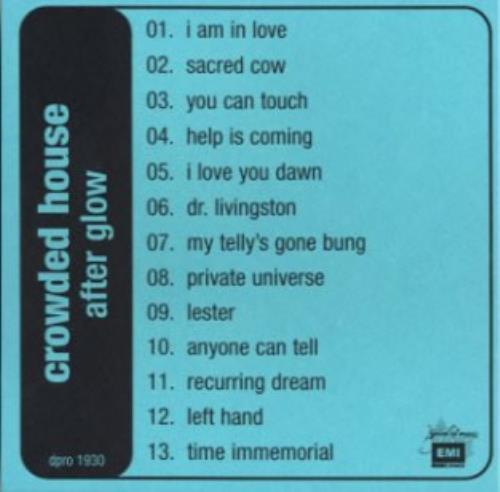 Crowded House After Glow CD album (CDLP) Canadian CRDCDAF153026