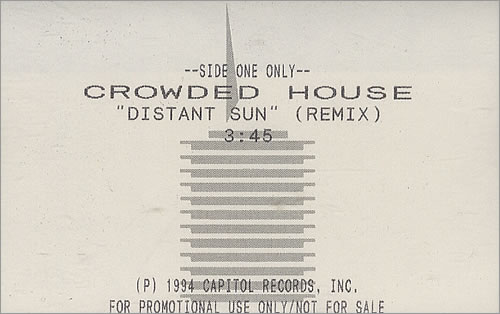 Crowded House Distant Sun cassette single US CRDCSDI156521