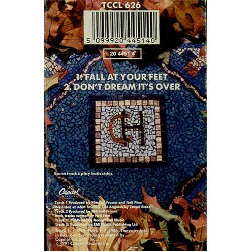 Crowded House Fall At Your Feet cassette single UK CRDCSFA305459