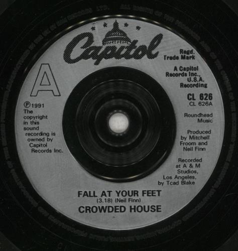 Crowded House Fall At Your Feet 7" vinyl single (7 inch record / 45) UK CRD07FA58474