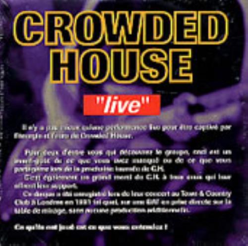 Crowded House Live CD album (CDLP) French CRDCDLI28783